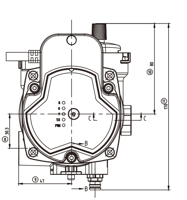 wall hung gas boiler pump