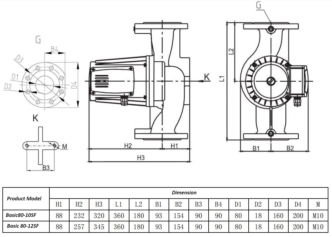 Basic80-10SF Installation Drawing